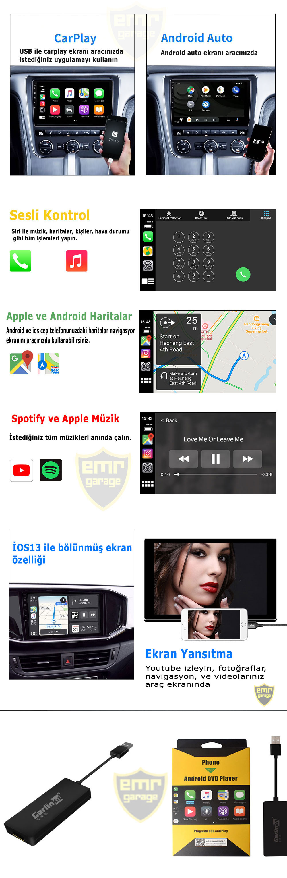 Carplay Aparatı (Android Cİhazlar İçin)